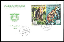 LIBYA 1995 Dinosaurs (FDC) #4 - Preistorici