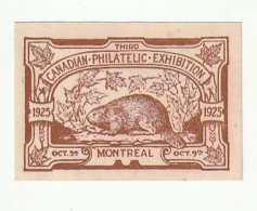 Erinnophilie - CANADIAN - MONTREAL - PHILATELIC - EXHIBITION - Du 5 Au 8 Octobre 1925 - Privaat & Lokale Post