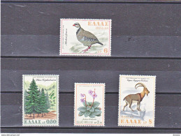 GRECE 1970 PROTECTION DE LA NATURE Yvert 1027-1030, Michel 1049-1052 NEUF** MNH Cote Yv 9 Euros - Unused Stamps