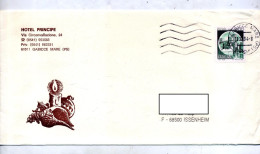 Lettre Flamme Muette Gabicce Entete Hotel Principe Theme Coquillage - 1991-00: Storia Postale