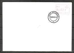 Südafrika, MiNr. ATM 3 (Automatennummer P.012); Auf Briefumschlag, B-1155 - Frama Labels