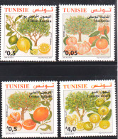 2017- Tunisie - Espèces D'Agrumes De Tunisie - Série Complète - 4V - MNH***** - Alberi