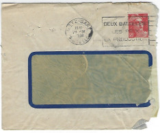 Enveloppe Tampon Jean GIGER Ingenieur METZ Omec " METZ GARE - Moselle " Deux Batailles Les Pix La Production " 1948 - Covers & Documents