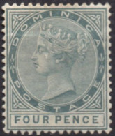 DOMINICA/1883-9/MNH/SC#22/ QUEEN VICTORIA / 4p GRAY - Dominica (...-1978)