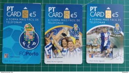 PORTUGAL USED PHONECARDS FOOTBAL - FCP FUTEBOL CLUBE DO PORTO - VERY RARE COMPLETE SET - Portugal