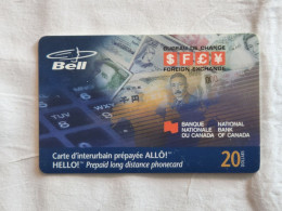 Canada-(CA-BEL-HEL-Z011)-CHANGE-$¥£-(82)-(20$)-(8550-6660-9450)-(MDC18218)-used Card - Canada