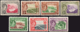 DOMINICA/1938-47/MH/SC#97-100, 102, 105-6/ KING GEORGE VI / KGVI / PICTORIAL / PARTIAL SET - Dominica (...-1978)