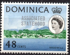 DOMINICA/1968/MNH/SC#223/ QUEEN ELIZABETH II / QEII /ASSIATED STATEHOOD OVERPRINTED / 48c - Dominica (...-1978)