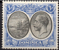 DOMINICA/1923-33/MNH/SC#73/KING GEORGE V / KGV/ SEAL OF COLONY / 3p ULTRA & BLACK - Dominica (...-1978)