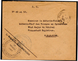 MADAGASCAR.1948. SERVICE DE SANTE.  "PLACE D'ANTSIRABE-INFIRMERIE DE GARNISON-LE MEDECIN-CHEF". - Lettres & Documents