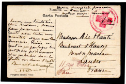 ROUMANIE.1915."RARE "MISSION CHIRURGICALE  FRANCAISE EN ROUMANIE".Médecin Major Lavenant. - Marcofilia