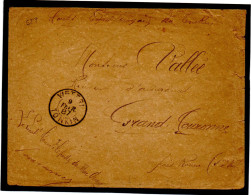 TONKIN.1887.RARE F.M."UNION DES FEMMES DE FRANCE DE LYON".CROIX-ROUGE."HA-NOI-TONKIN/10 FEV 87". - Cartas & Documentos
