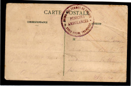 FRANCE.1ERE GUERRE MONDIALE. 1915.RARE CACHET FRANCHISE CROIX-ROUGE "PENICHE-AMBULANCE". - Prima Guerra Mondiale