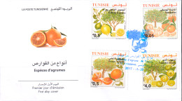 2017- Tunisie - Espèces D'Agrumes De Tunisie -  FDC - MNH***** - Agriculture