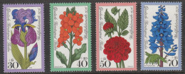 Berlin: 1976, Mi. Nr. 524-27, Wohlfahrt: Gartenblumen.   **/MNH - Unused Stamps