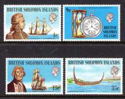 British Solomon Islands 1973 Ships & Navigators - 3rd Issue - Set MNH (SG 236-239) - Salomonseilanden (...-1978)