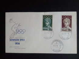 SAARGEBIET MI-NR. 371-372 FDC SOMMEROLYMPIADE MELBOURNE 1956 - Briefe U. Dokumente