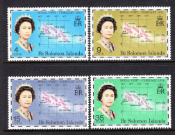 British Solomon Islands 1974 Royal Visit Set MNH (SG 250-253) - Salomonseilanden (...-1978)