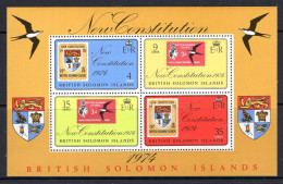 British Solomon Islands 1974 New Constitution MS MNH (SG MS266) - Salomonseilanden (...-1978)