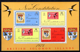 British Solomon Islands 1974 New Constitution MS MNH (SG MS266) - Salomonseilanden (...-1978)