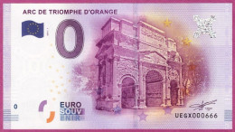 0-Euro UEGX 01 2016 # 666 !  ARC DE TRIOMPHE D'ORANGE - Private Proofs / Unofficial