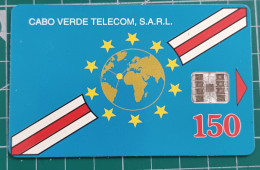 CAPE VERDE USED PHONECARD FLAG - Portugal