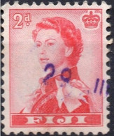 FIJI/1959-63/USED/SC#166/ QUEEN ELIZABETH II /QEII / 2p CRIM ROSE - Fiji (...-1970)