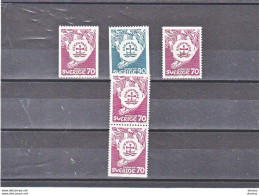 SUEDE 1968 Conseil Mondial Des églises Yvert 595-596 + 595a-595b NEUF** MNH Cote 4,25 Euros - Unused Stamps