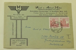 Austria-GESCHÄFTSBRIEF-sent To Berlin-postmark Kirchschlag In Der Buckligen Welt - Covers