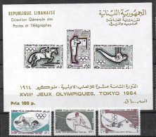 Lebanon Sheet And Set Mnh **  1964 Olympics 24 Euros - Libanon