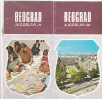 Serbia Beograd - Vintage Unfolding Brochure In SER ENG GER FRE - 12 Pages 21x10.5 Cm - Dépliants Turistici
