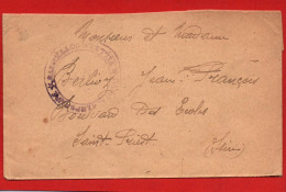 (RECTO / VERSO) ENVELOPPE AVEC CACHET HOPITAL TEMPORAIRE DE VILLERS COTTERETS LE 01/01/1917 - Lettres & Documents