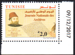 2017 - Tunisie - La Journée Nationale Des Archives - Série Compléte - Coin Daté -   1V - MNH***** - Tunesien (1956-...)