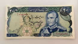 Iran Persia Middle East Pahlavi Mohammad Reza Shah Iran  Banknote,Iran 200 Rials Banknote, 1974, P-103d Uncirculate - Iran