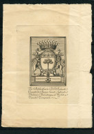 EX LIBRIS BIBLIOTHECA ROBERTI COMTE DE BUREY PETITE DECHIRURE A DROITE MARQUE DE CONSERVATION - Ex-libris