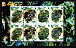 Niue 973-976 Postfrisch Kleinbogen / Schlange #KC678 - Niue