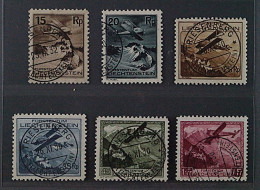 Liechtenstein 108-13, Flugpost 1930, 6 Werte Kpl,. Sauber Gestempelt, KW 340,- € - Usados