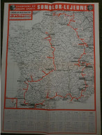 Carte Itinéraire Du TOUR DE France 1969 Avec Résultats    Poster 45x61 CYCLISME - Ciclismo