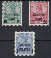 Dt. Post TÜRKEI 12-14 II SP ** A Mit Dach ! SPECIMEN-Aufdrucke, Geprüft, 1260,-€ - Turquie (bureaux)