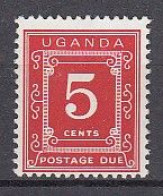 UGANDA  Porto 1, Postfrisch **, Ziffer 1967 - Uganda (1962-...)