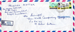 L80624 - Bahamas - 1975 - 50c Postamt MiF A R-LpBf FREEPORT -> Jersey (Grossbritannien) - Bahama's (1973-...)