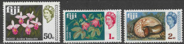 FIJI/1969/MH/SC#260-1/FLOWERS / SEA SHELLS/ PARTIAL SET / QUEEN ELIZABETH / QEII - Fiji (...-1970)