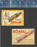 ZIGARREN RÖSSLI - ALTES DEUTSCHES STREICHHOLZ ETIKETTEN - OLD MATCHBOX LABELS GERMANY - Cajas De Cerillas - Etiquetas