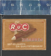 ZIGARREN RUC -  ALTES DEUTSCHES STREICHHOLZ ETIKETT - VINTAGE MATCHBOX LABEL GERMANY - Boites D'allumettes - Etiquettes