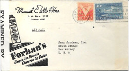Cuba Airmail With Advertising Envelope Habana 1943 EXAMINED - Storia Postale