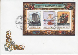 Lithuania 1997 Old Baltich Sailing Ships M/s FDC Ca 10.5.1997 (60258) - Lithuania