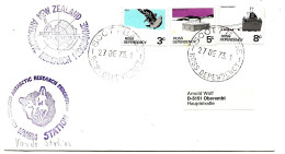 PO - 165 - Enveloppe Scott Base - Wanda Station 1973 - Cachets Illustrés - Covers & Documents