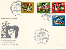 ALLEMAGNE.1962.FDC  "BLANCHE NEIGE" GRIMM.Surtaxe "SEVICE DE L'HUMANITE". - Märchen, Sagen & Legenden