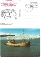 PO - 167 - Carte "Le Force Glacier De L'Eqe" Groenland - 40ème Anniv Des Expidtions Polaires Françaises 1988 - Arktis Expeditionen
