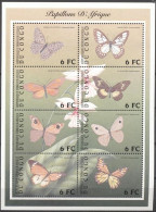 Congo Ex Zaire 2001, Butterflies, 8val In BF - Nuovi